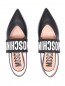 Балетки из кожи с логотипом Moschino  –  Обтравка4