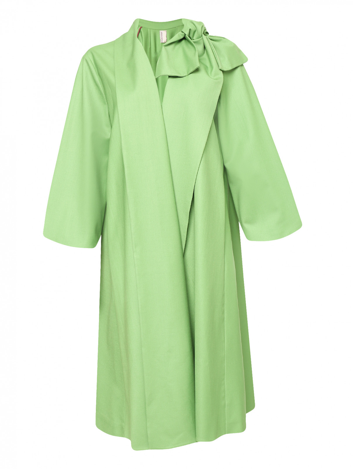 Легкое пальто из шерсти свободного кроя Antonio Marras  –  Общий вид  – Цвет:  Зеленый
