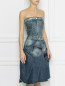 Платье из потертого денима Alessandra Chamonix  –  МодельВерхНиз