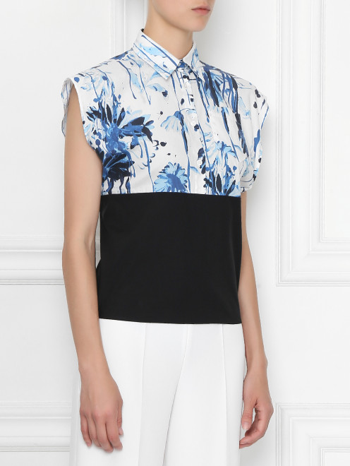 Блуза хлопковая с узором Jean Paul Gaultier - МодельВерхНиз