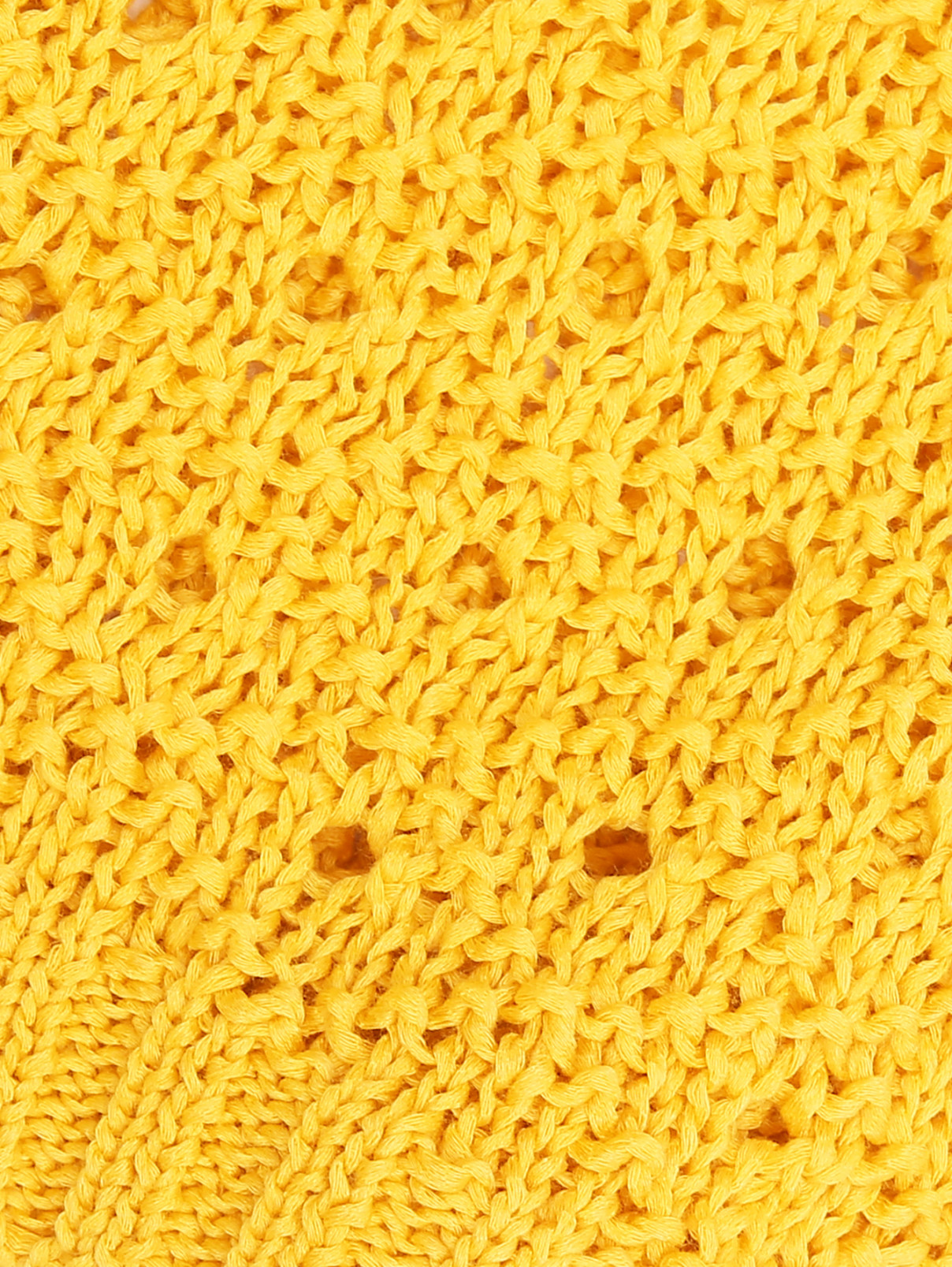 Джемпер из хлопка мелкой вязки Marina Rinaldi  –  Деталь1  – Цвет:  Желтый
