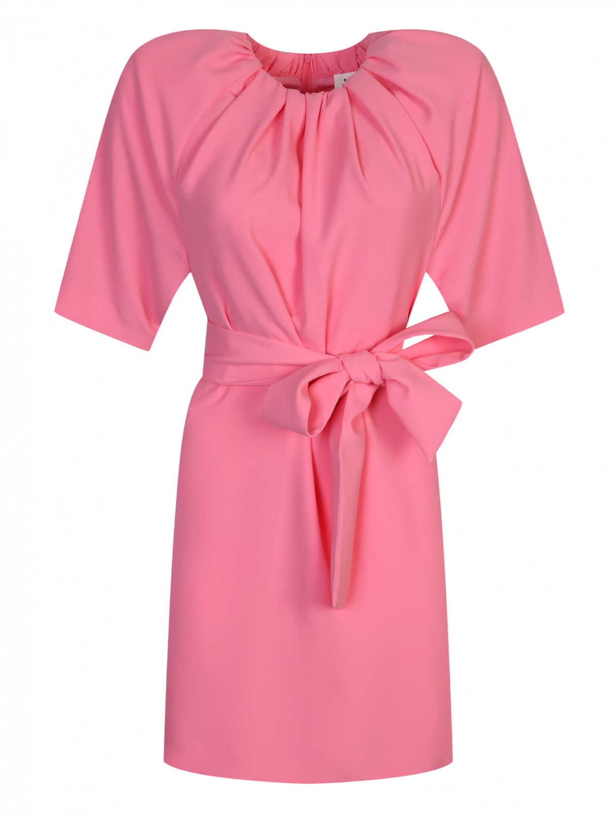 Платье-мини с короткими рукавами Maison Margiela  –  Общий вид  – Цвет:  Розовый