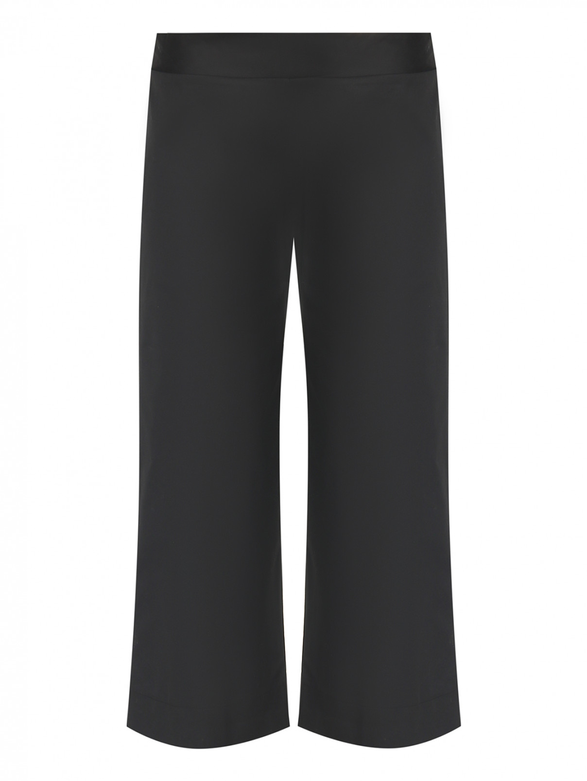 Укороченные брюки из хлопка Alpha Studio  –  Общий вид  – Цвет:  Черный