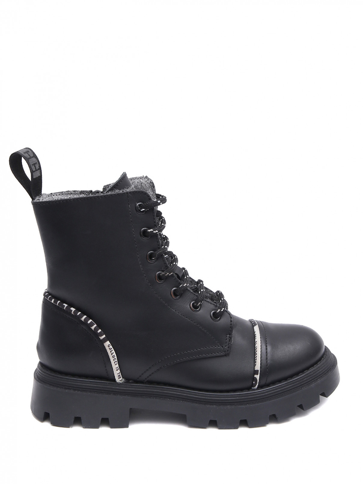 Утепленные ботинки с кантом Gallucci  –  Обтравка1  – Цвет:  Черный