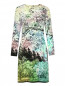 Платье из шелка с длинными рукавами и узором Mary Katrantzou  –  Общий вид