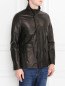 Куртка из кожи с накладными карманами Fontanelli  –  МодельВерхНиз