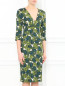Платье-миди с растительным узором Antonio Berardi  –  Модель Верх-Низ