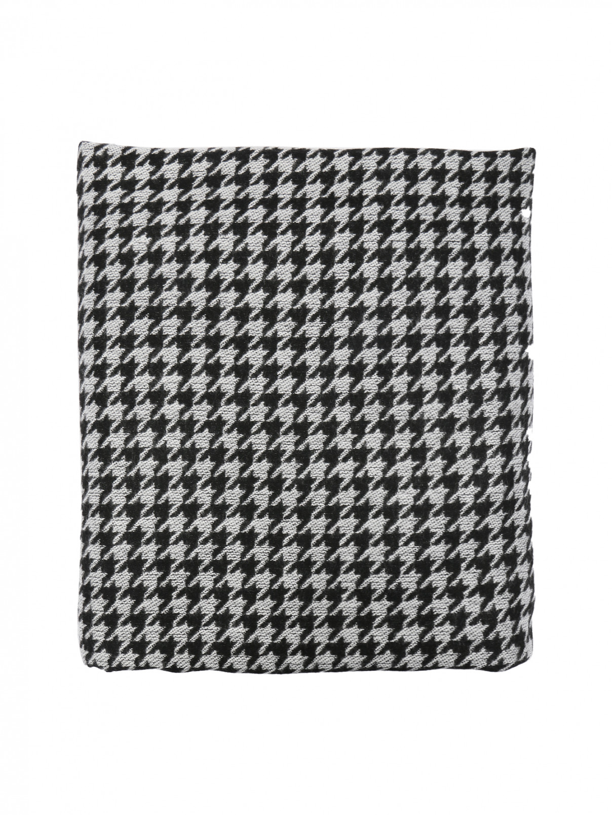 Двусторонний шарф с узором Max&Co  –  Общий вид  – Цвет:  Черный