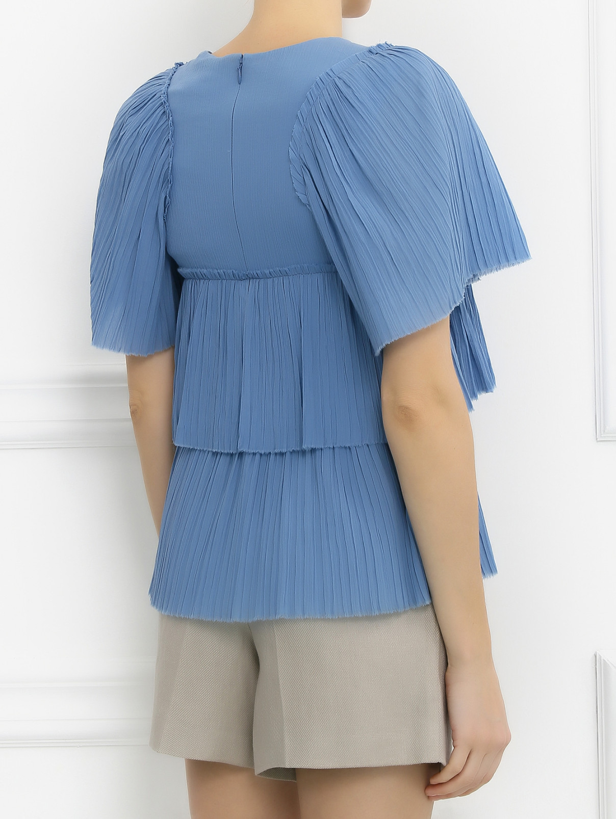 Блуза из хлопка Sonia Rykiel  –  Модель Верх-Низ1  – Цвет:  Синий