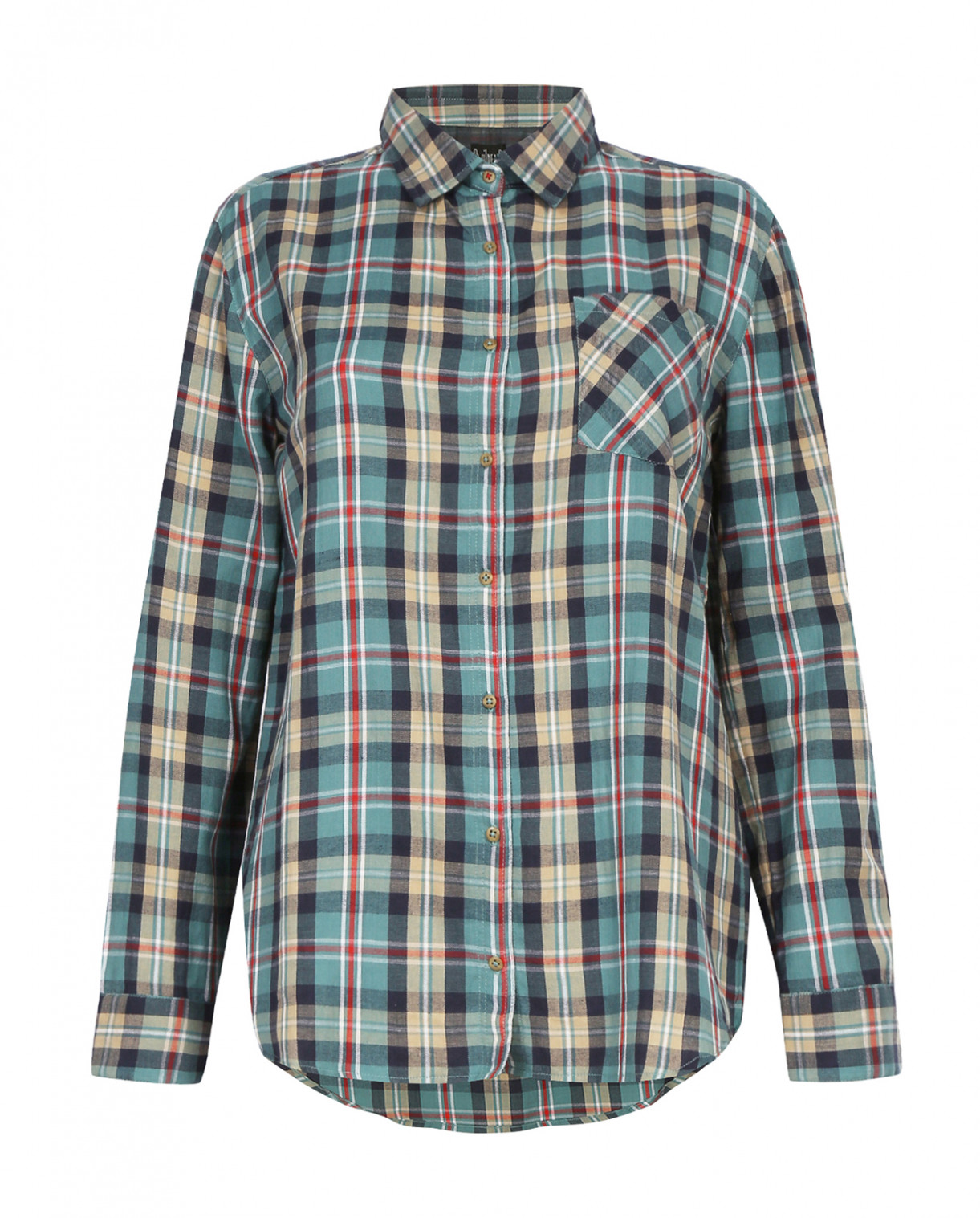Хлопковая рубашка с узором "клетка" Swildens  –  Общий вид  – Цвет:  Зеленый