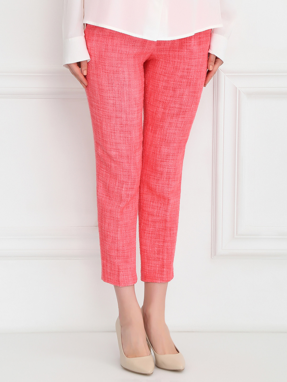 Укороченные брюки из хлопка Paul&Joe  –  Модель Верх-Низ  – Цвет:  Розовый