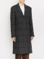 Пальто из шерсти с узором клетка Moschino Boutique  –  МодельВерхНиз