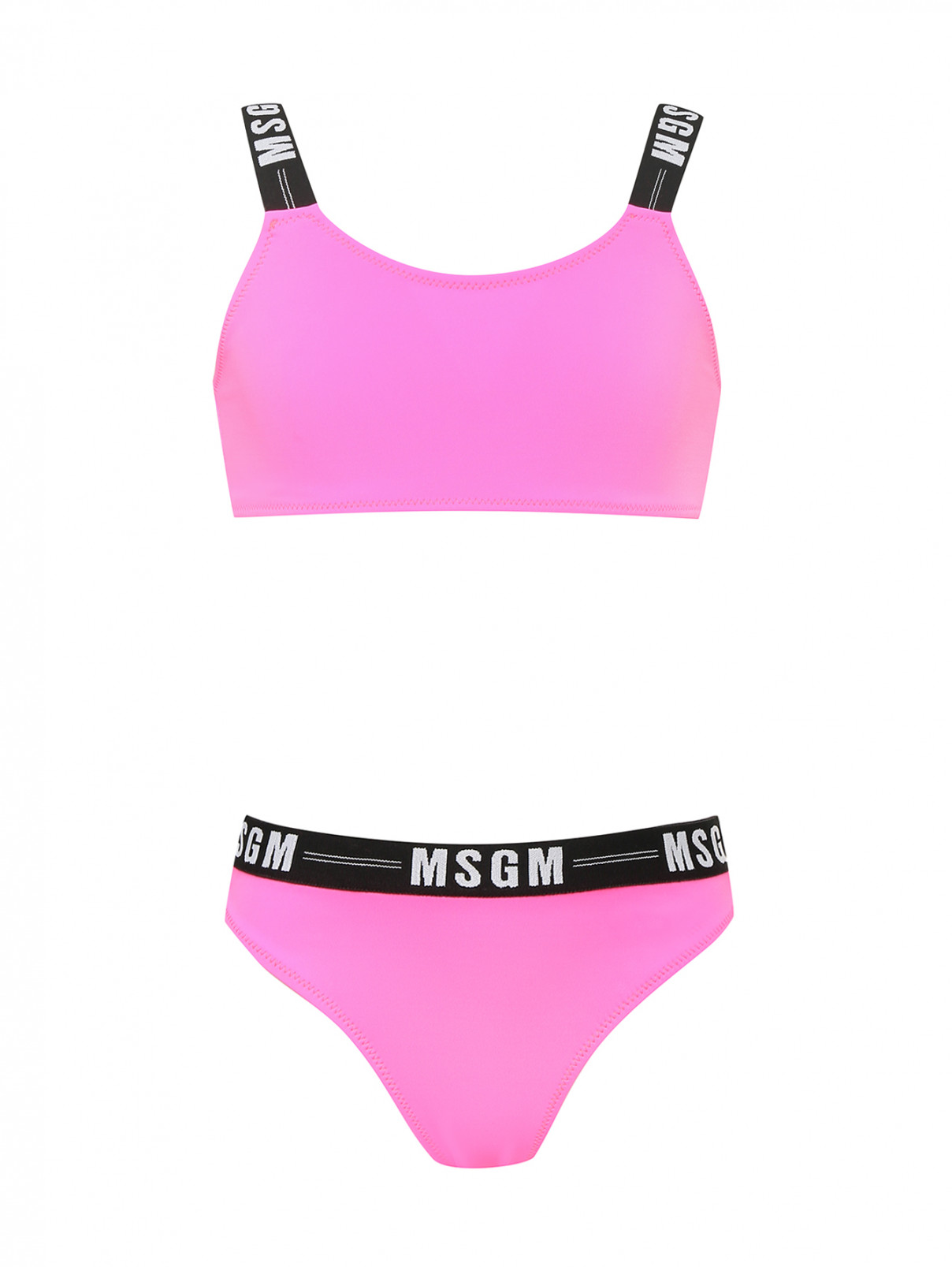 Раздельный купальник с топом MSGM  –  Общий вид  – Цвет:  Розовый