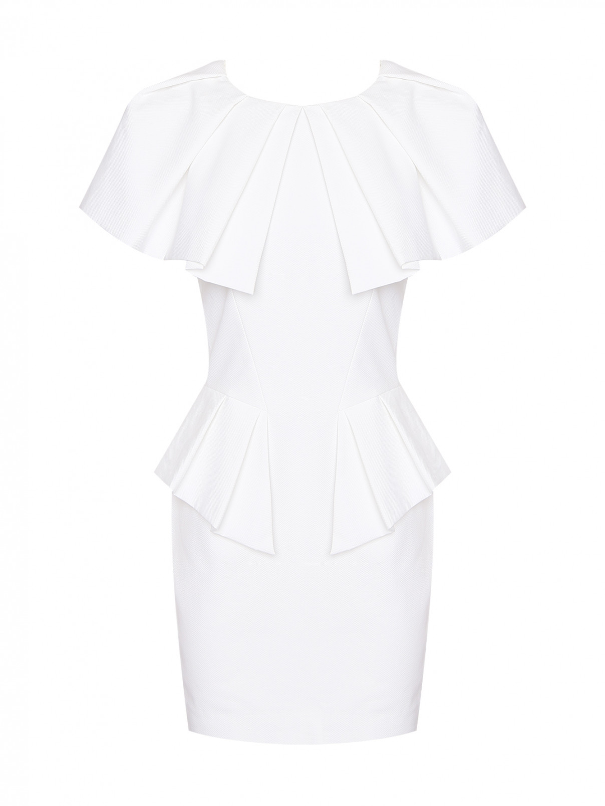 Платье-футляр с декором ALEXANDRE VAUTHIER  –  Общий вид  – Цвет:  Белый