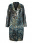 Пальто прямого кроя с абстрактным узором Marina Rinaldi  –  Общий вид
