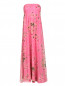 Платье-макси из шелка с цветочным узором Max Mara  –  Общий вид