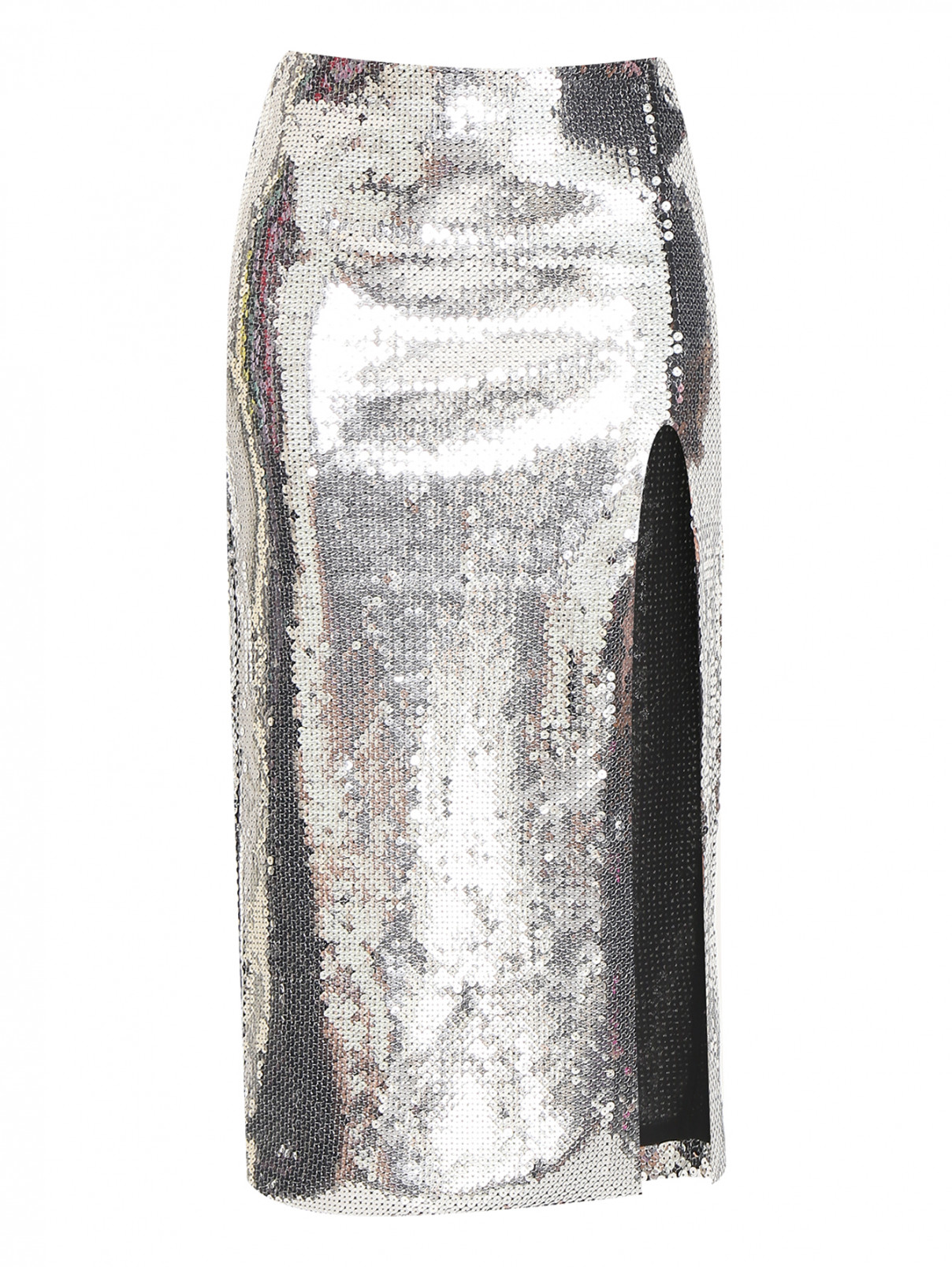 Юбка с пайетками Semicouture  –  Общий вид  – Цвет:  Серый