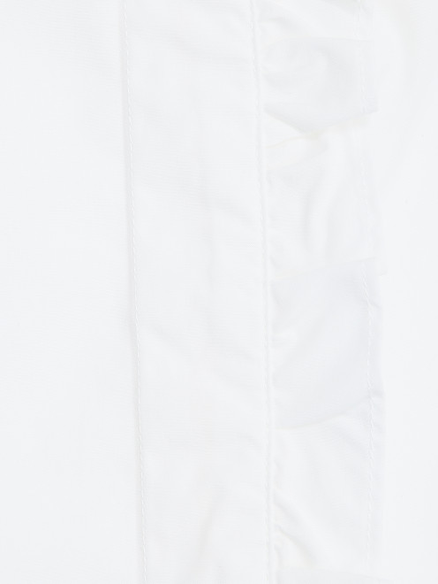 Блуза из хлопка с оборкой на планке - Деталь