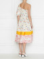 Платье из ткани с принтом ассиметричного кроя Carolina Herrera  –  МодельВерхНиз1