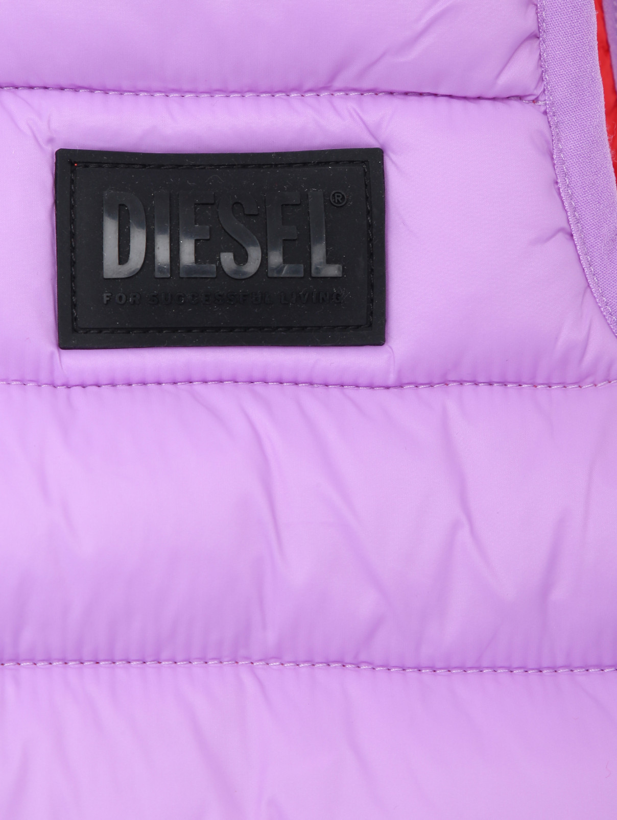 Стеганый жилет с капюшоном Diesel  –  Деталь  – Цвет:  Фиолетовый