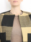 Плетеный укороченный жакет из кожи ягненка с узором "полоска" Sportmax  –  Модель Общий вид1