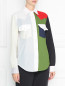 Рубашка из хлопка с контрастной отделкой Calvin Klein 205W39NYC  –  МодельВерхНиз