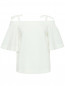 Блуза из хлопка с открытыми плечами Luisa Spagnoli  –  Общий вид