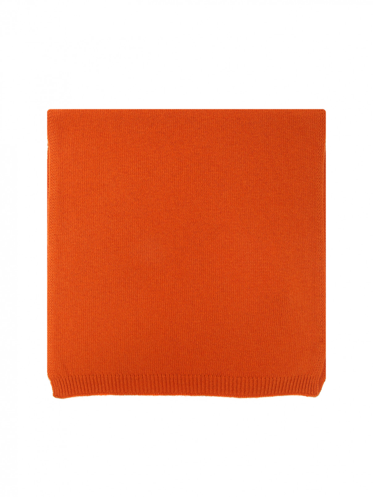 Шарф из шерсти Il Gufo  –  Общий вид  – Цвет:  Оранжевый