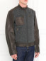 Куртка из шерсти с кожаными вставками Dsquared2  –  Модель Верх-Низ