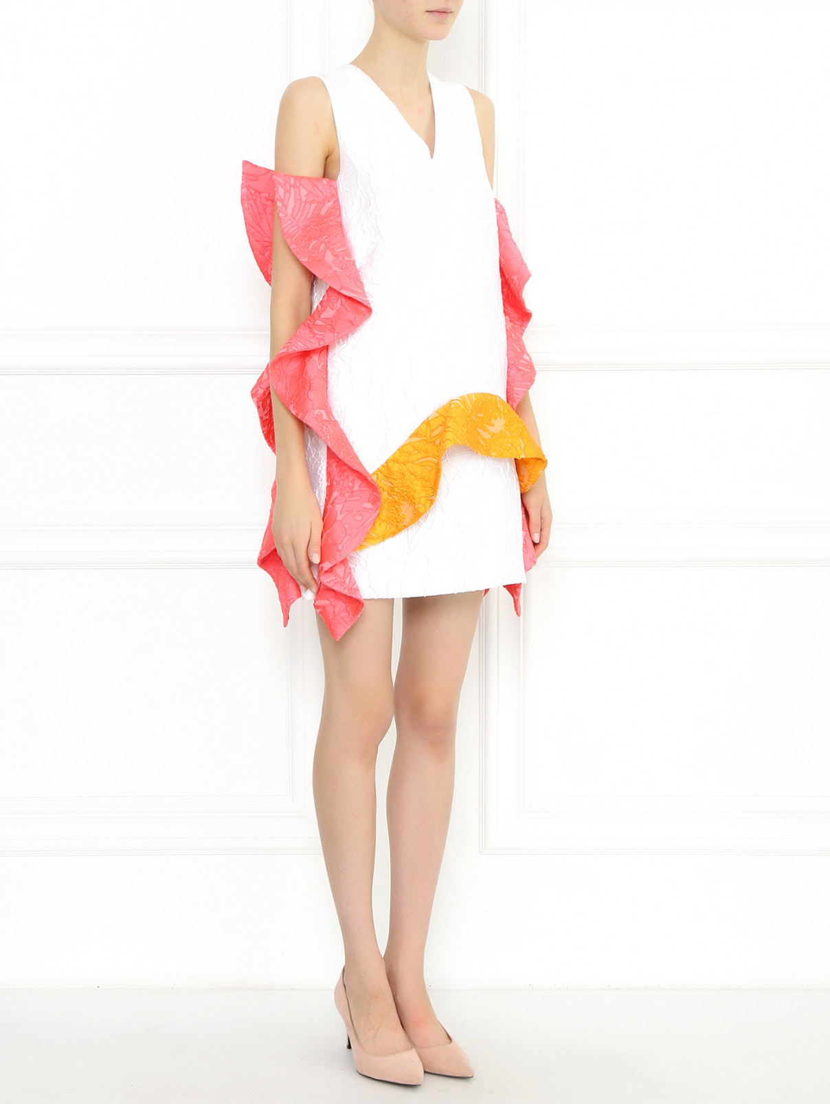 Платье-мини с декоративной отделкой MSGM  –  Модель Общий вид  – Цвет:  Мультиколор