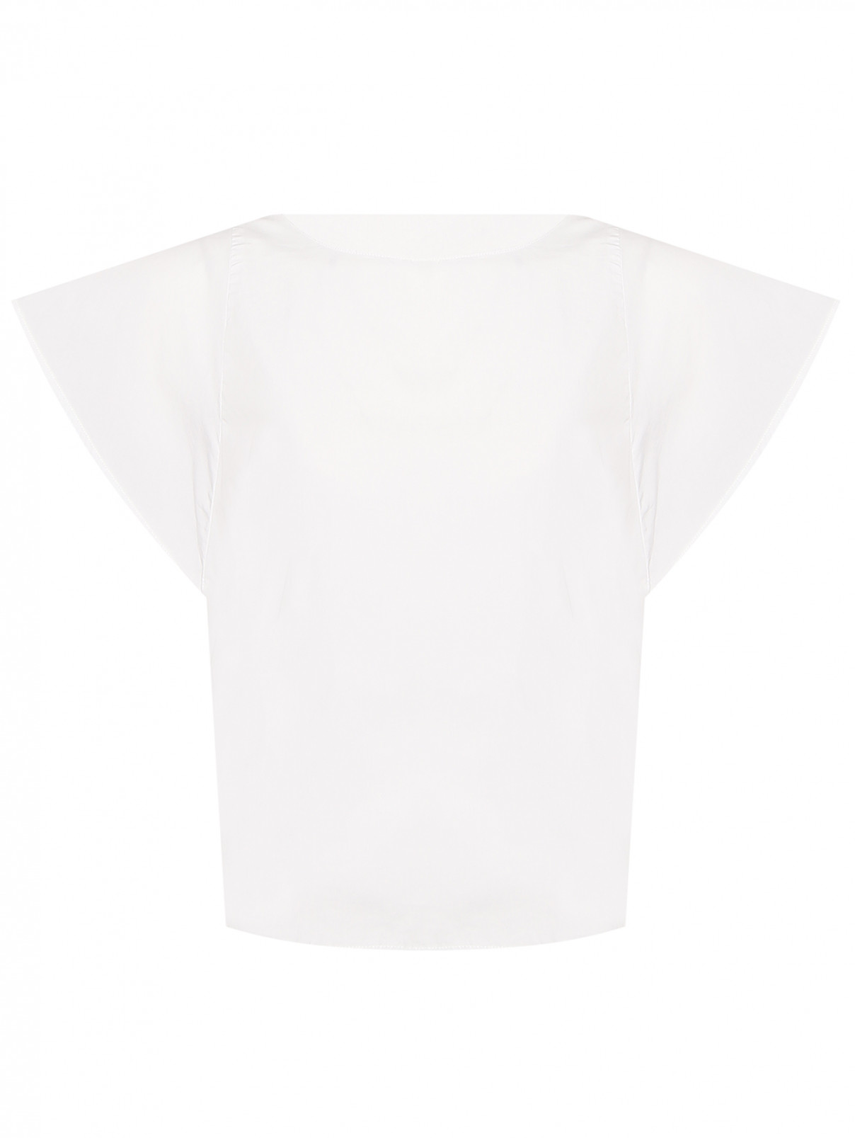 Однотонная футболка из хлопка с завязками Max&Co  –  Общий вид