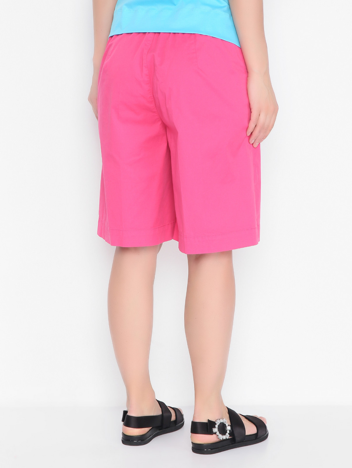 Шорты из хлопка с карманами Marina Rinaldi  –  МодельВерхНиз1  – Цвет:  Розовый