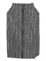 Юбка-миди из шерсти с узором и накладными карманами Jil Sander  –  Общий вид