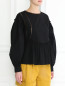 Блуза из хлопка свободного кроя с разрезами Alberta Ferretti  –  МодельВерхНиз