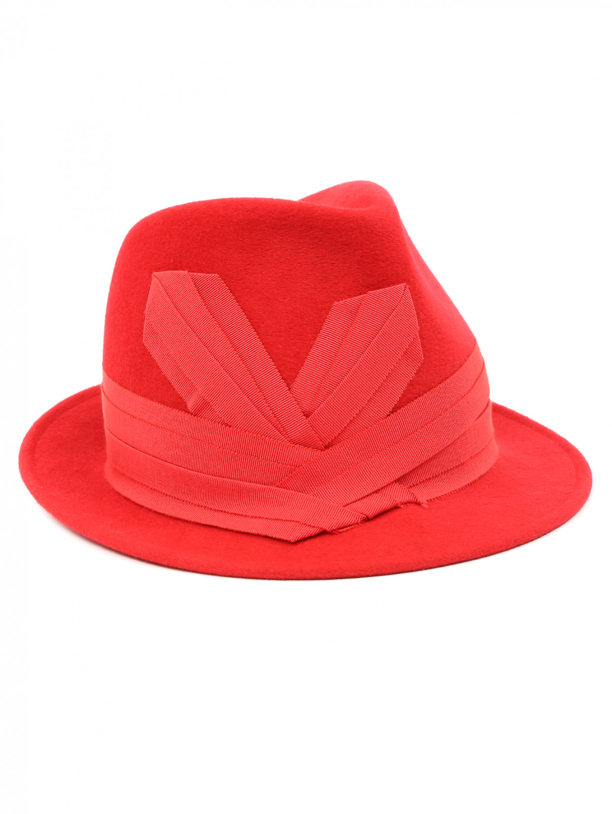 Шляпа с декоративной отделкой Philip Treacy London  –  Общий вид  – Цвет:  Красный