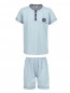Пижама из хлопка с контрастной отделкой и аппликацией Giottino  –  Общий вид
