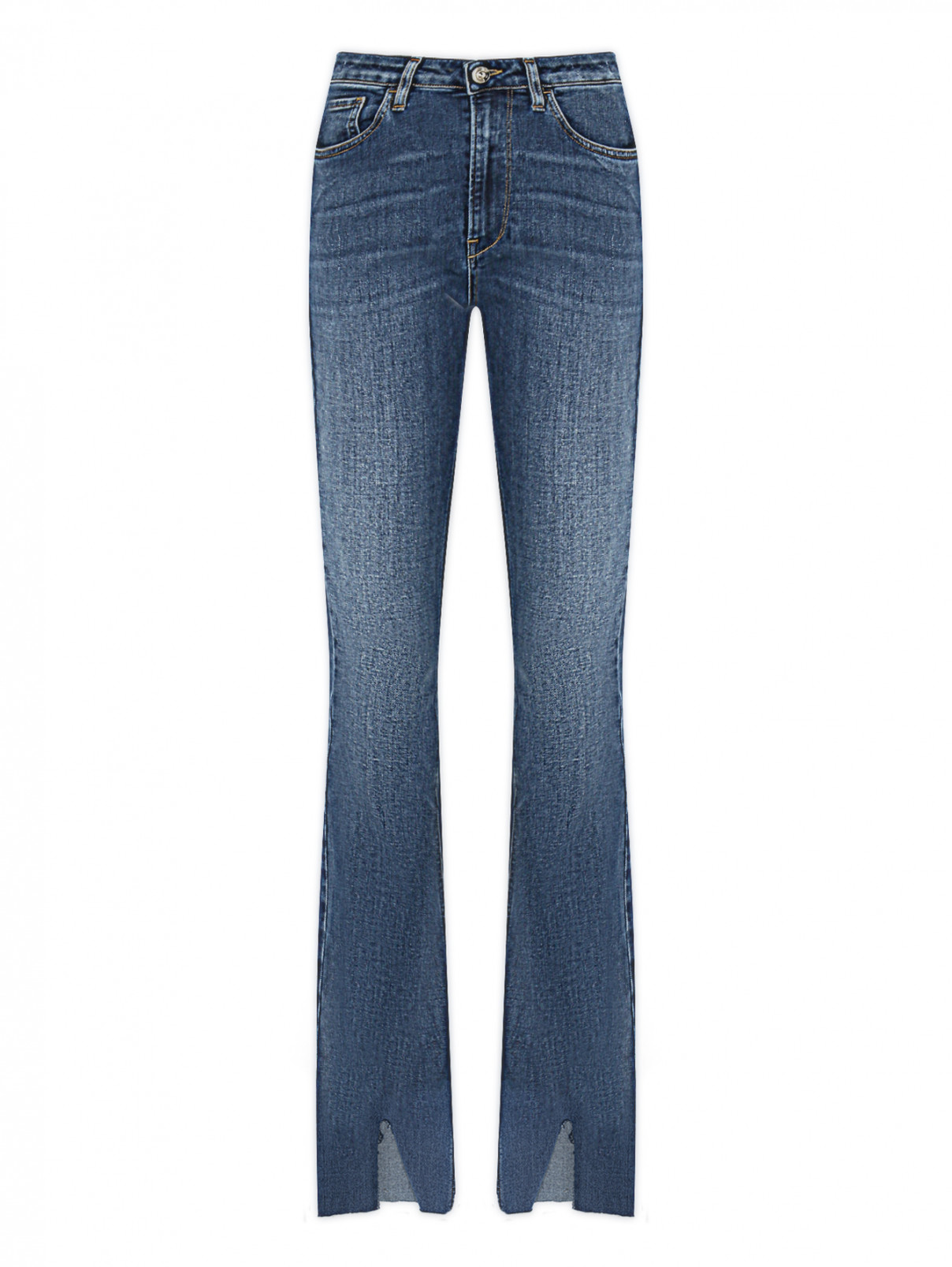 Расклешенные джинсы с разрезами 3x1  –  Общий вид  – Цвет:  Синий