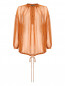 Блуза из шелка, со сборкой Alberta Ferretti  –  Общий вид