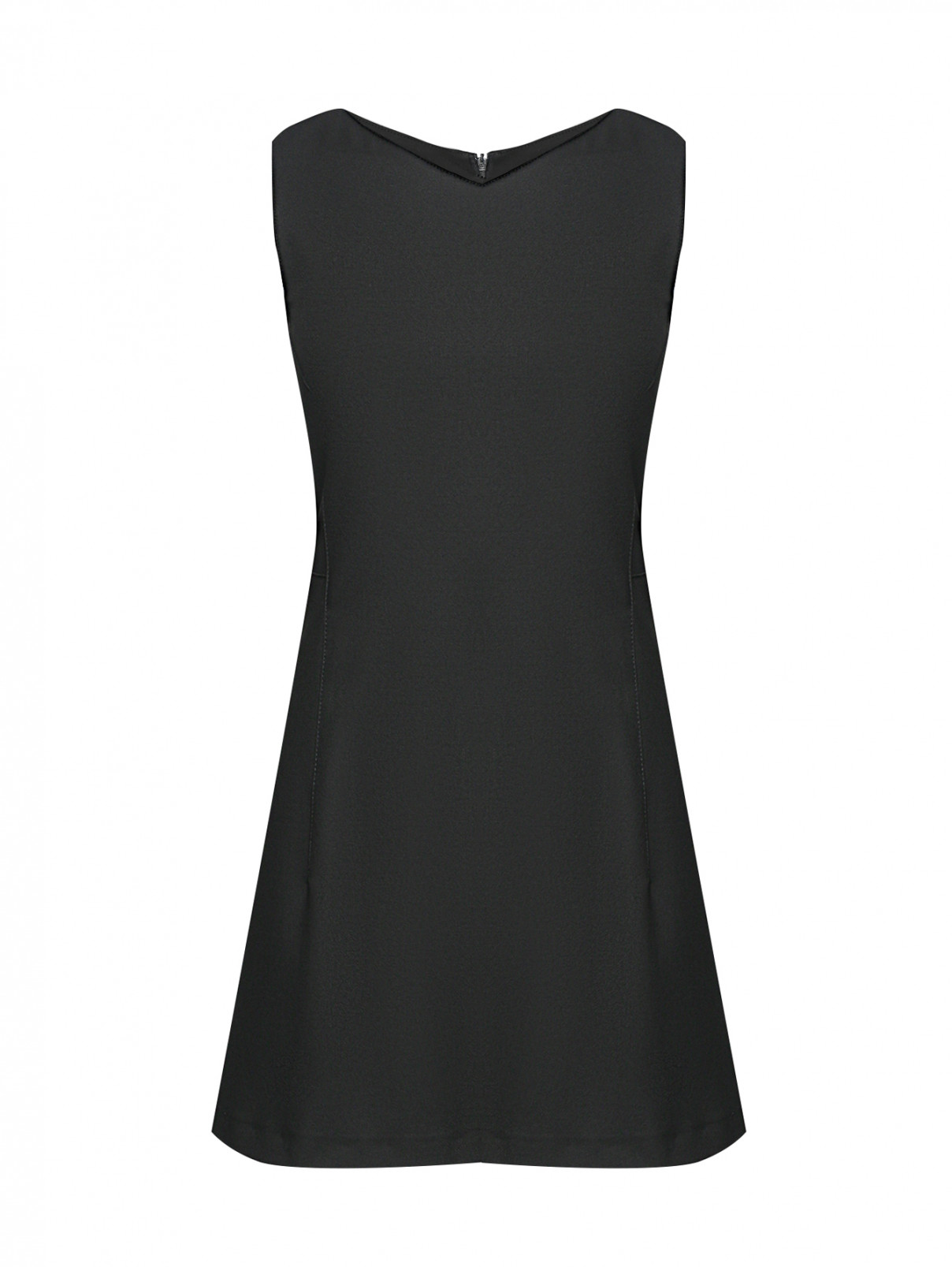 Платье-мини без рукавов Max&Co  –  Общий вид  – Цвет:  Черный