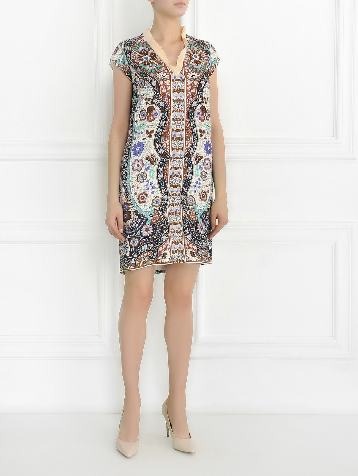 Платье-мини с узором Etro  –  Модель Общий вид  – Цвет:  Узор