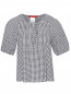 Блуза из хлопка с узором клетка Max&Co  –  Общий вид
