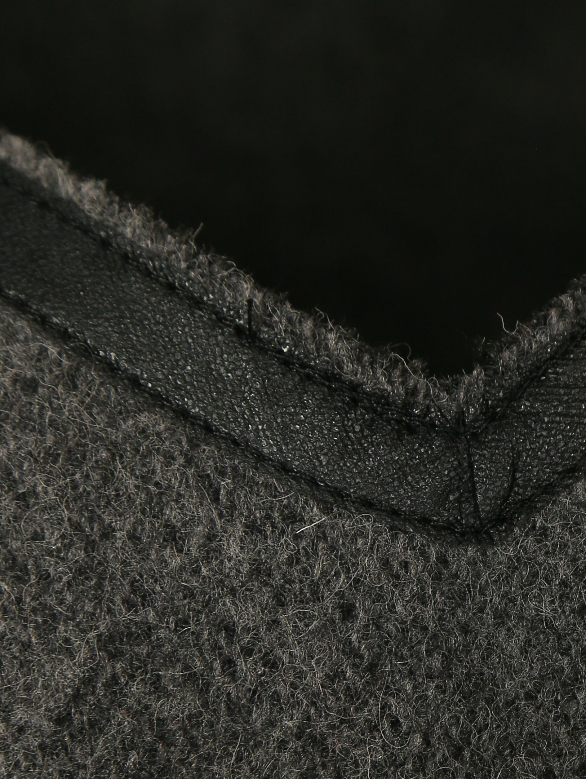 Джемпер из шерсти с шелковыми рукавами Kira Plastinina  –  Деталь  – Цвет:  Серый
