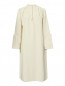Платье из смешанной шерсти свободного кроя с карманами Jil Sander  –  Общий вид