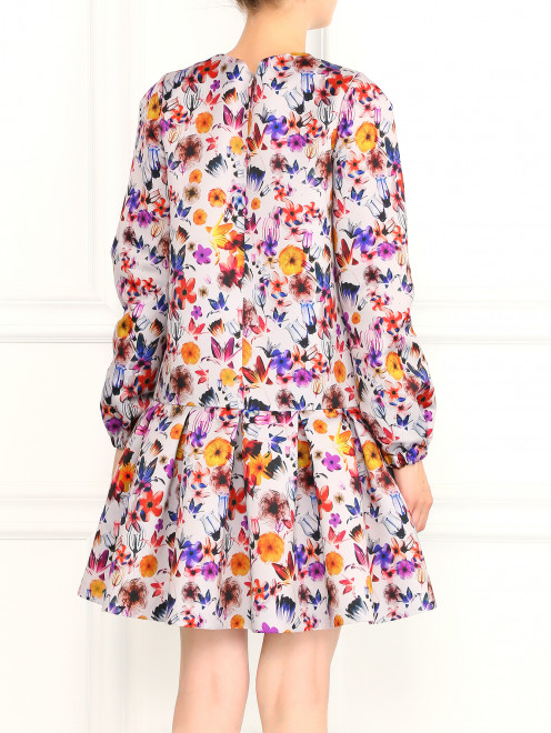 Платье-мини с цветочным узором - Модель Верх-Низ1