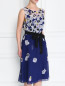 Платье-мини из шелка с цветочным узором Marina Rinaldi  –  МодельВерхНиз