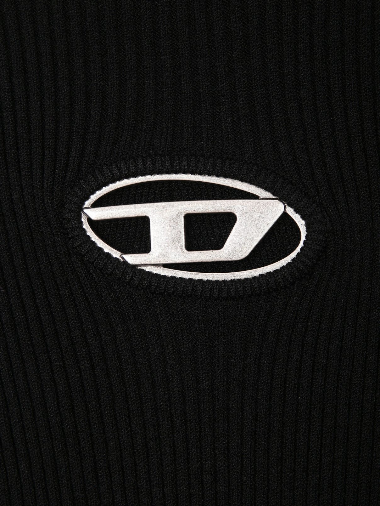 Трикотажное платье из вискозы Diesel  –  Деталь1  – Цвет:  Черный