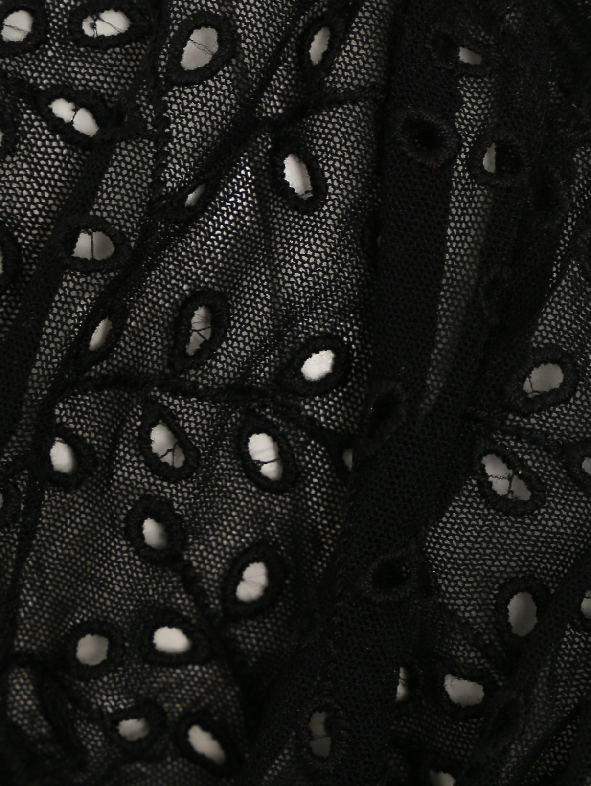 Полупрозрачный топ с вышивкой Jean Paul Gaultier  –  Деталь1  – Цвет:  Черный