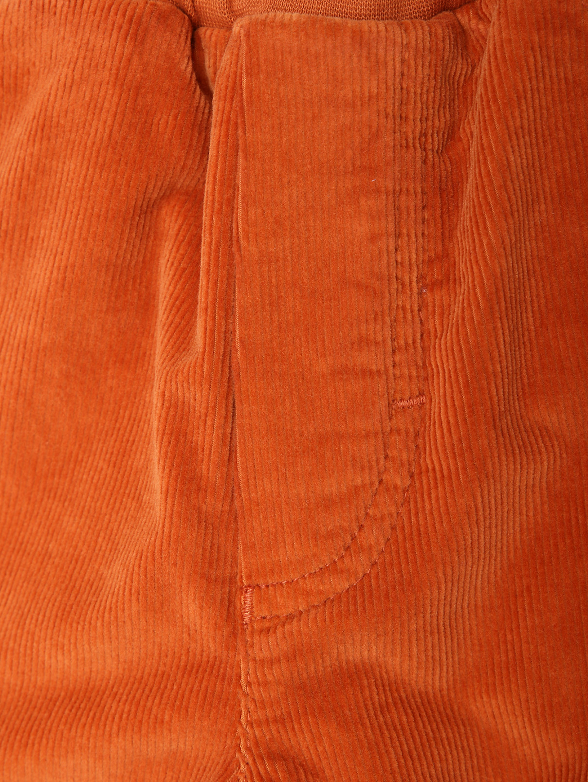 Брюки с карманами из вельвета Il Gufo  –  Деталь  – Цвет:  Оранжевый
