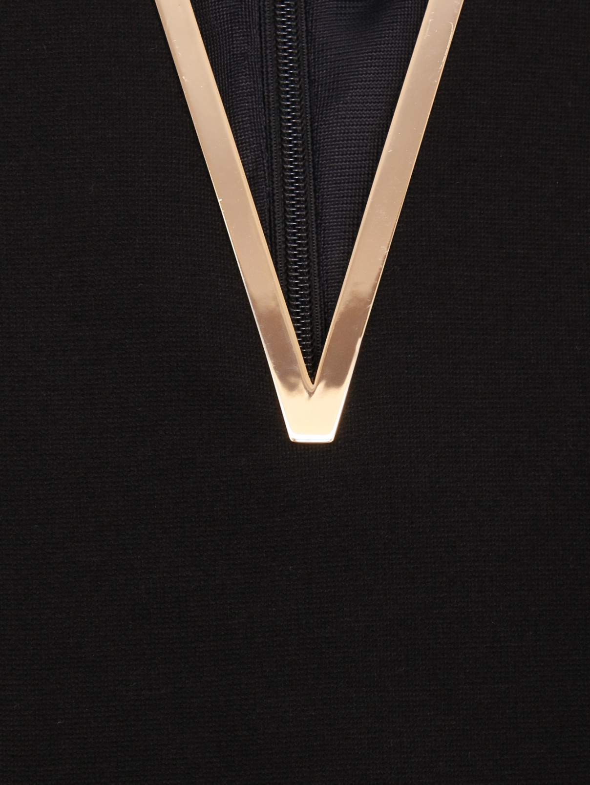 Платье трикотажное с V-образным вырезом Cavalli class  –  Деталь1  – Цвет:  Черный