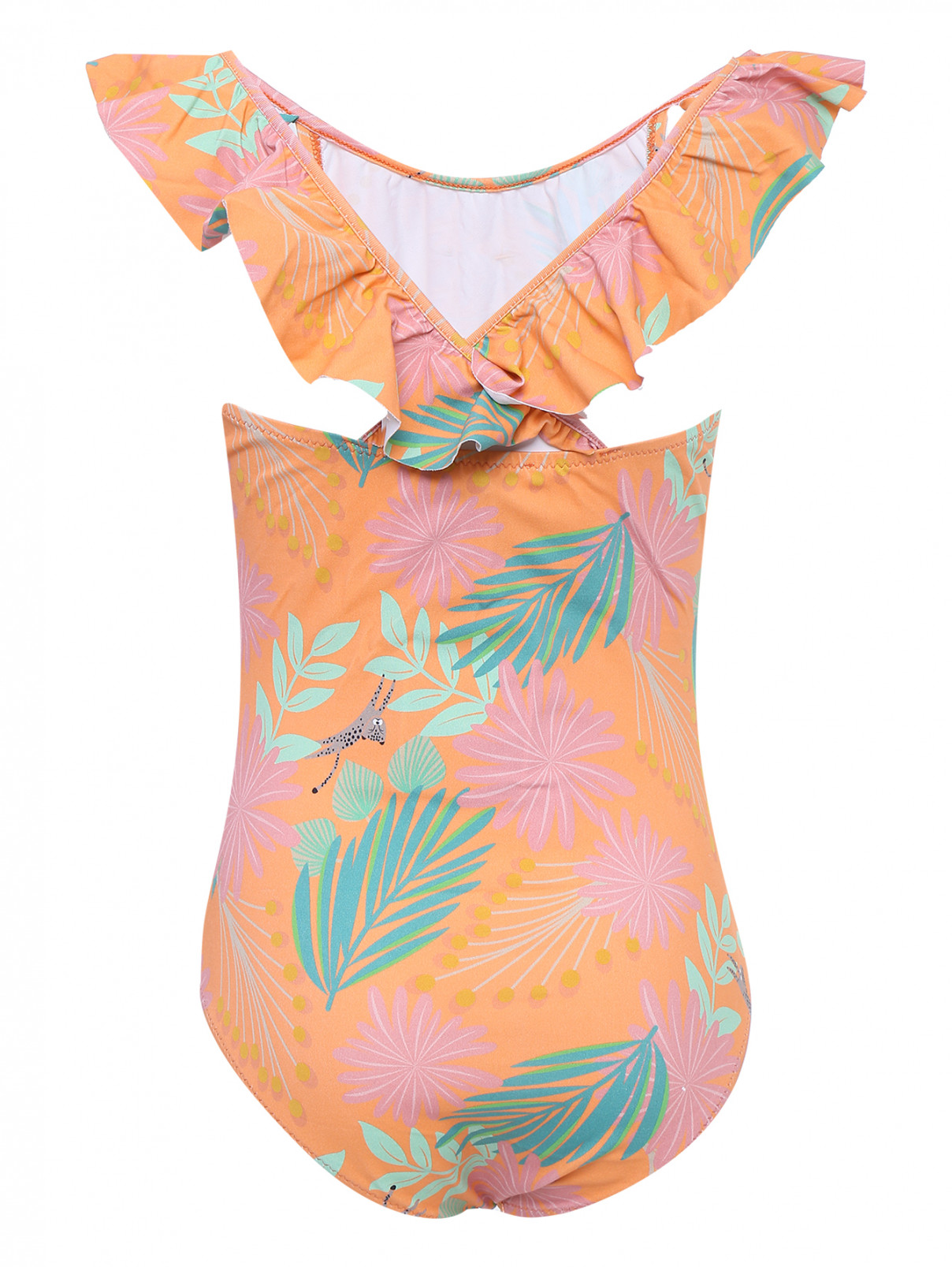 Слитный купальник с тропическим узором Aletta  –  Обтравка1  – Цвет:  Узор